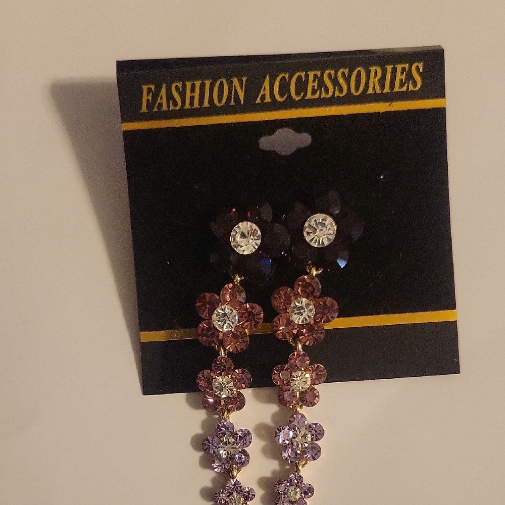 Elegant Floral Drop Earrings